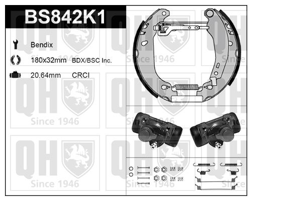 QUINTON HAZELL Комплект тормозных колодок BS842K1